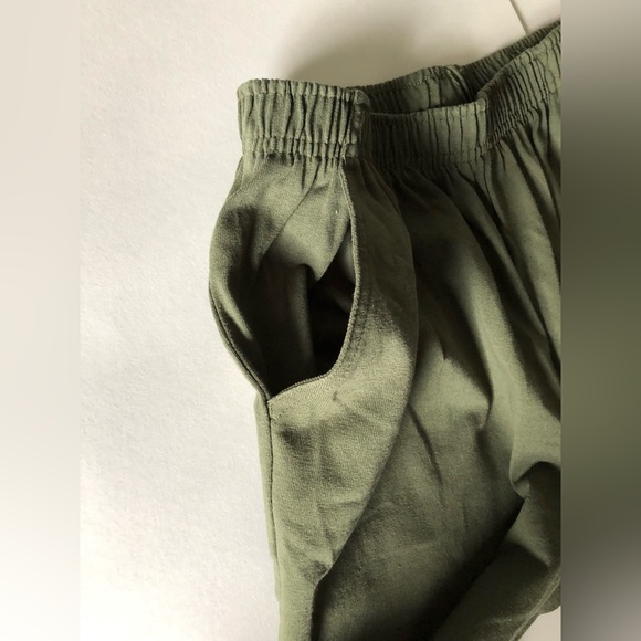 Khaki Straight Leg Sweatpants With Pockets - Picture 5 of 10